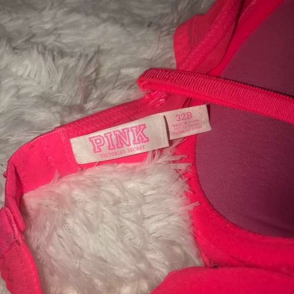 Victoria Secret Pink Floral Lace Hot Pushup Bra - Picture 4 of 5